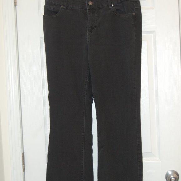 CHICO'S Platinum Black Denim Jeans  Women's Size 1.5 (10 Medium) - Picture 1 of 9